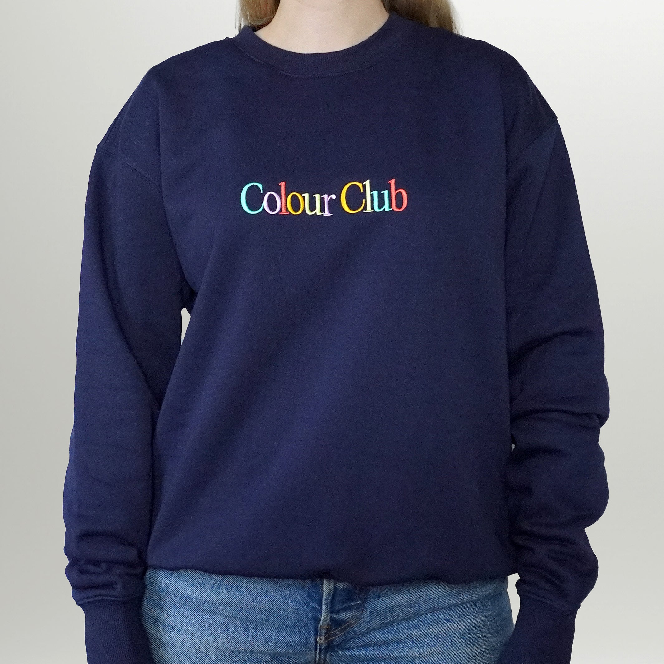 Crew Neck Jumper - Navy Blue